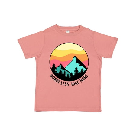 

Inktastic Worry Less Hike More Mountains at Sunset Gift Toddler Boy or Toddler Girl T-Shirt