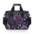 thumbnail image 7 of FORMRS Insulated Cooler Bag 24 Cans Capacity Soft Leakproof Lunch Box with Side Pockets, Roses and Pearls, 7 of 7