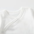 thumbnail image 4 of JAJAHO Baby Boy Girl Clothes Long Sleeve Shirts For Infant Button Up V Neck Breathable Solid Color Basic Tee 0-12M Versatile Tops, 4 of 8