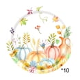thumbnail image 2 of Gallickan 10pc 9 Inch Thanksgiving Paper Plates, Maple Leaf and Pumpkin Design, Disposable Fall Party Tableware, Sturdy Microwavable Dinner Plates for Holiday Feast, 2 of 6