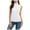 White, variant on Women Casual Turtleneck Tops High Neck Sleeveless Solid Color Slim Fitted Blouse Tee, Black M