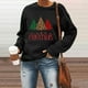 thumbnail image 2 of Sudaderas Navideñas Para Mujer, Camiseta Holgada Estampada A La Moda, Blusa de Manga Larga, Tops Casuales de Cuello Redondo Odeerbi ODB191931, 2 of 5