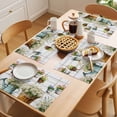 thumbnail image 5 of Spring Daisy Placemats Set of 8 Country Botanical Floral Wooden Grain Place Mats Indoor Wipeable Table Mats Washable Cloth Dining Table Placemats for Kitchen Holiday Party Home Decor 13x19 Inch, 5 of 9