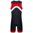 thumbnail image 4 of Manyakai Mens One Piece Swimsuit Shorty Wetsuit Bathing Suit Athletic Spandex Jumpsuit Swimwear UPF Red XL, 4 of 6