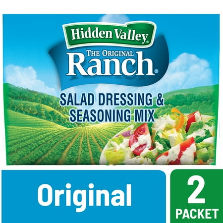 - (3 Pack) Hidden Valley Original Ranch Salad Dressing & Seasoning Mix, Gluten Free - 2 Packets