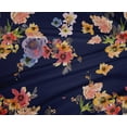 thumbnail image 4 of oneOone Polyester Lycra Navy Blue Fabric Flower Watercolor Craft Projects Decor Fabric Printed By The Yard 56 Inch Wide, 4 of 4