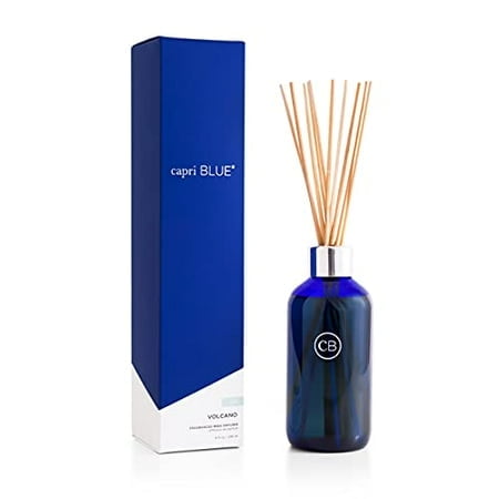 Capri Blue Reed Oil Diffuser - Comes with Diffuser Sticks, Oil, and Glass Bottle - Aromatherapy Diffuser - 8 Fl Oz - Volcano