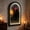 A, variant on Ghost Mirror, Halloween Wall Decor, USB Lighted Arched Reflection Magic Mirror, 20 Inch Spooky LED Floating Ghost Prop for Mantel, Entryway, and Party Decor