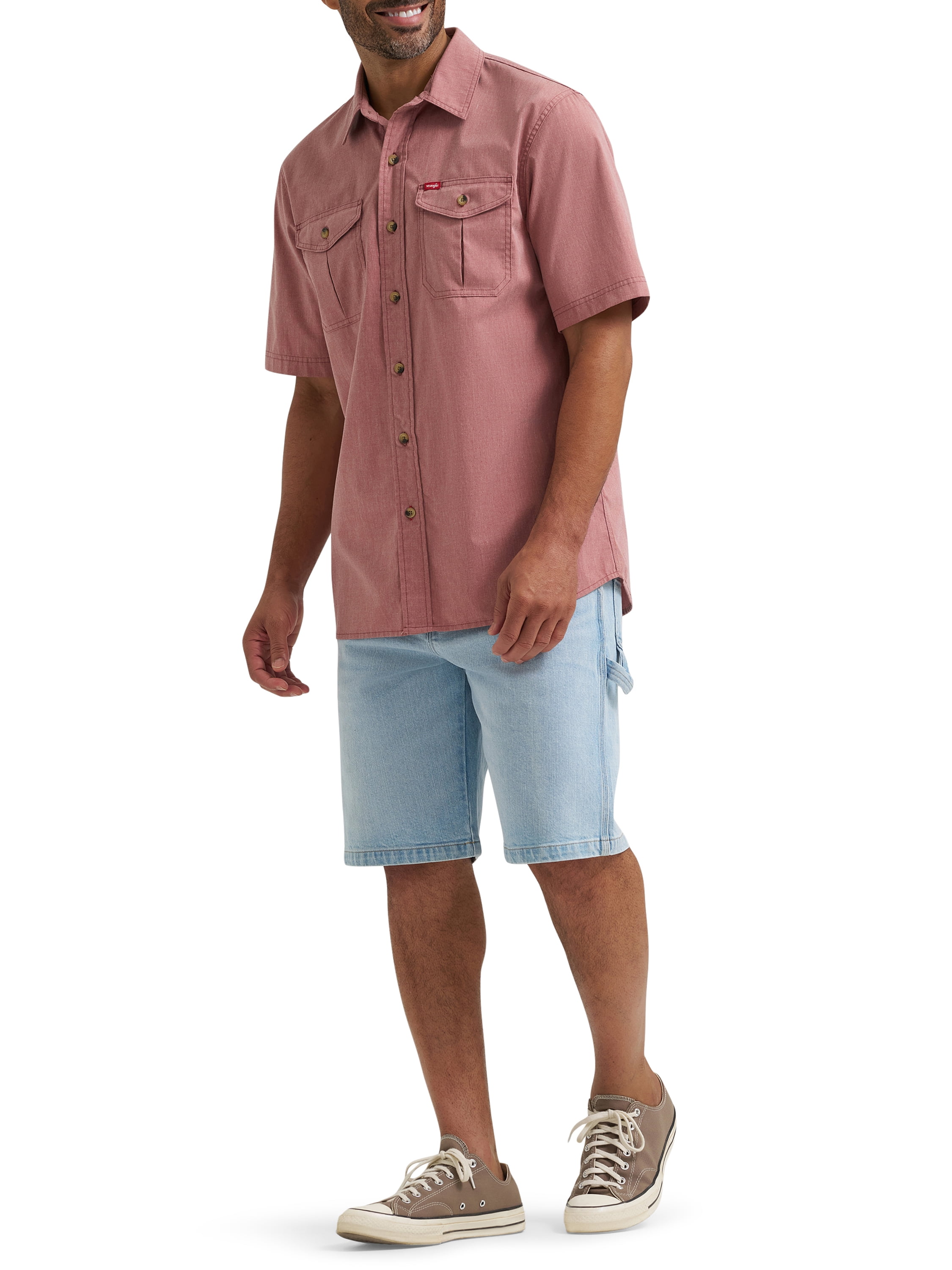 Wrangler® Men's Relaxed Stretch Short Sleeve Shirt, Sizes S-5XL