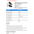 thumbnail image 2 of Brake Pad Set 2 Piece - Compatible with 2018 - 2020 Ford F-150 2019, 2 of 2