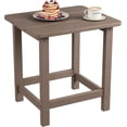 thumbnail image 1 of YUSAZENS Petite Table Basse Carrée d'Extérieur en HDPE, Résistante aux Intempéries pour Terrasse et Jardin, Siège d'Extérieur Brun, 1 of 7