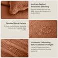 thumbnail image 5 of IR Imperial Rooms 2Pc-Embossed Bedspread Microfiber Floral Vintage Quilt Set Lightweight Twin Rust, 5 of 9