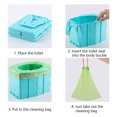 thumbnail image 4 of Portable Kids Toilet,Baby Portable Foldingtoilet,Folding Commode Portable Travel Toile,Reusable Folding Potty,Travel Foldable Toilet For Travel Outdoor,Toddler Potty Seat For Baby Potty(Blue), 4 of 11