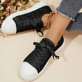 thumbnail image 3 of Juosiy Casual Shoes for Women Lace-Up Fashion Sneakers Low Top Canvas Shoes Flat Casual Slip On Loafers, 3 of 6
