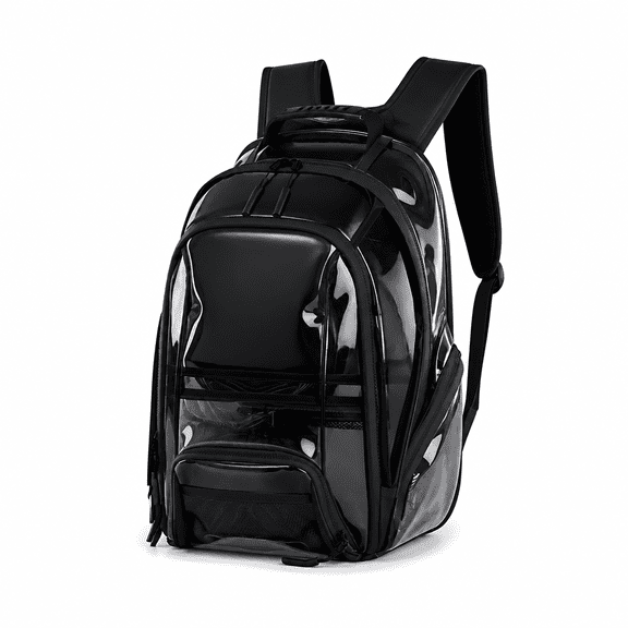 FLORNIX Trendy Cool Clear Backpack, Waterproof Transparent Backpack with Ruggedly Shoulder Straps, Teenagers Women Men for Stadium School College Travel Work Hiking