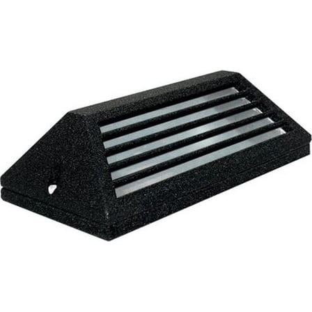 Dabmar Lighting LV608-L3-64K-B 12V G4 LED 3W 64K Cast Aluminium Louvred Step Light, Black