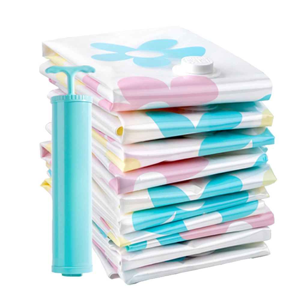 11pcs in 1 Set Vacuum Storage Bags Hand Pump Space Saver Foldable