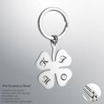 thumbnail image 3 of Girls Best Friends Clover Keyring Unisex Silver colored, 3 of 5