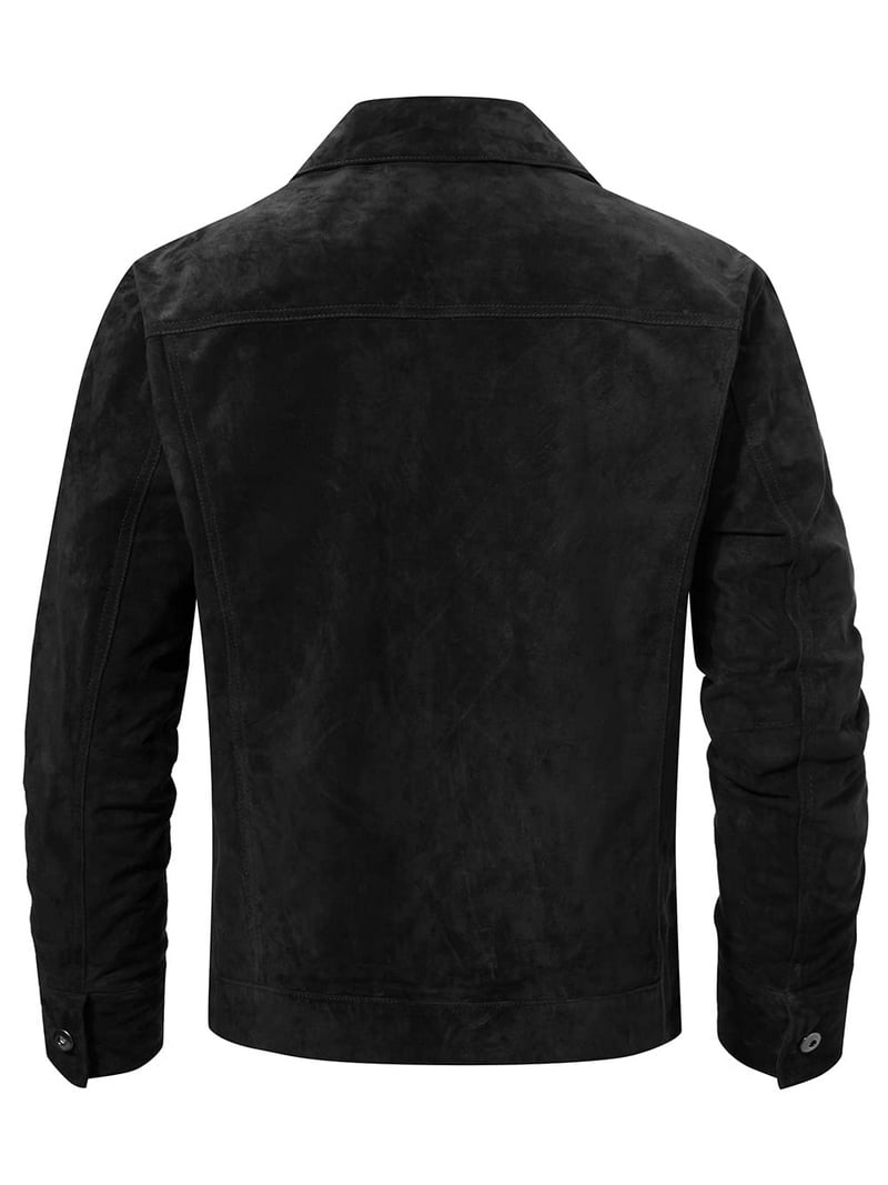 ジャケット・アウター OLD ITALY Suede Leather jacket black VTG Leather Jacket 1980s Cosa Nova Genuine Suede & Leather