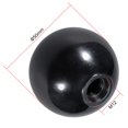 thumbnail image 4 of Uxcell M12 Rosca hembra 50mm Diámetro Perilla de máquina de plástico negra 10 piezas, 4 of 5