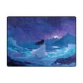 thumbnail image 2 of Area Rug Indoor 80"x58"in Non-Slip Wear Resistant Floor Mats Soft Large Carpets for Living Room Bedroom Home Decor Sea Wave Goddess, 2 of 7