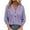 Purple, variant on Womens Tops 3/4 Sleeve V Neck Shirts Dressy Casual Tunic Blouses Summer Tees Black L
