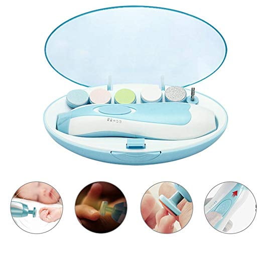 Electric Baby Nail File with Light, Safe Baby Nail Trimmer Clipper