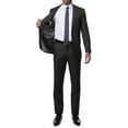thumbnail image 2 of The ALDO Slim Fit Charcoal &amp; Blue/Orange 2pc Plaid Suit~42S/36W, 2 of 7