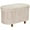 Light Brown, variant on Aria Home Boucle Storage Ottoman 18", Rectangular Teddy Fabric Bench for Living Room, Ivory