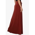 thumbnail image 5 of TheMogan Women's S~3X Drawstring Waist Pocket Drapey Jersey A-Line Long Maxi Skirt, 5 of 7