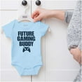 thumbnail image 5 of Future Gaming Buddy Gamer Dad Joke Romper Boys or Girls Infant Baby Brisco Brands NB, 5 of 6
