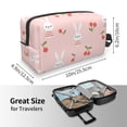 thumbnail image 3 of Uemuo Rabbit And Cherry Pattern Portable Toiletry Bags with Handle, Waterproof travel Make up Bags for Women, Large Capacity Travel Cosmetic Bags, 3 of 9