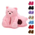 thumbnail image 1 of Zapatillas ROVANCHY Oso de peluche rosa de felpa para mujer, 1 of 7