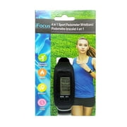 86000 - PEDOMETER WRISTBAND 4 IN 1 ASSORTED COLORS