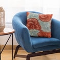 thumbnail image 6 of Plutus 20" x 30" Plush Damask Luxury Throw Pillow in Red and Blue, 6 of 9
