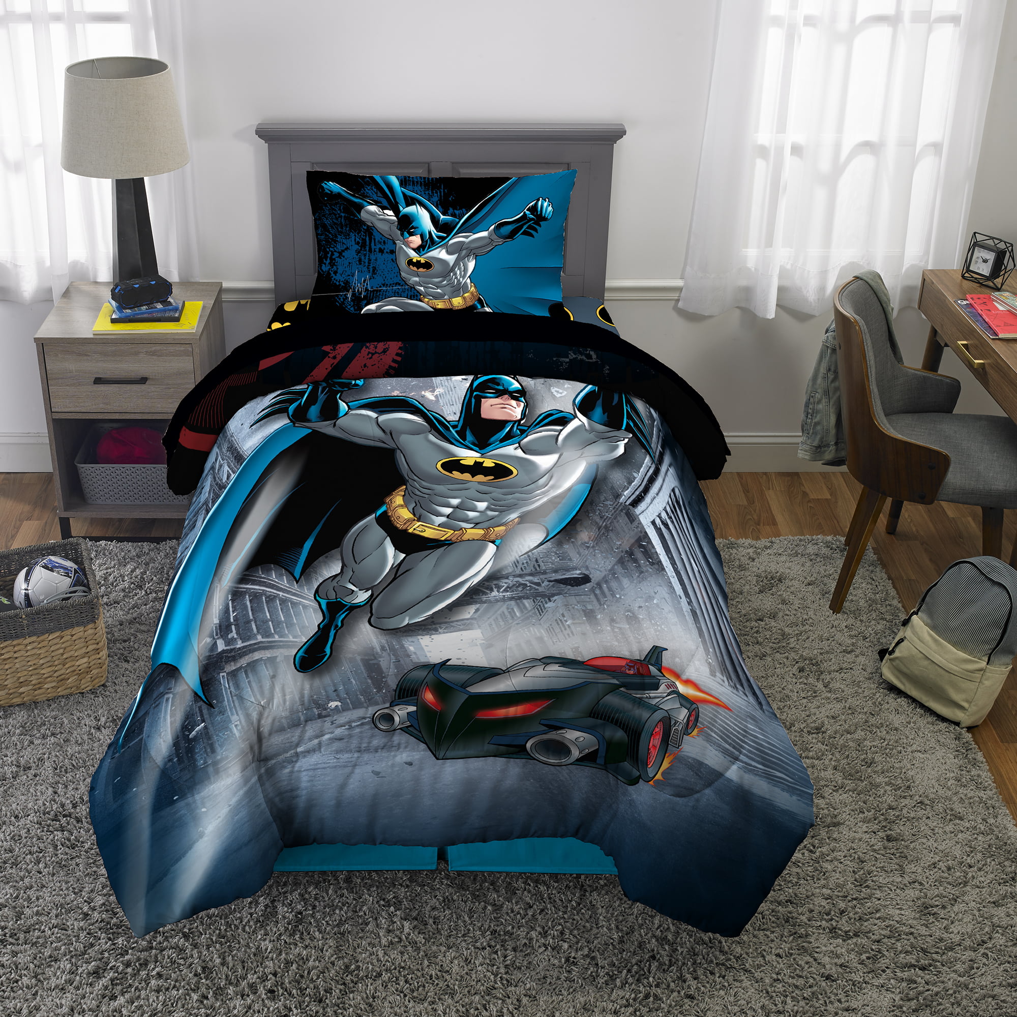 Batman Kids Bed In A Bag Comforter And, Batman Bed Twin