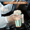thumbnail image 6 of Stainless Steel Coffee Cup 7.7×2.6×3.5in Tapered Design Nylon Woven Wrist Strap Portable Durable Cup Bottom With Non-Slip Sticker Lightgreen Stripe_1, 6 of 6