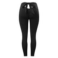 thumbnail image 5 of HXWCHs Women's Cotton Linen Yoga Pants Drawstring Elastic Waist Lounge Pants Black L, 5 of 5