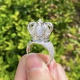 thumbnail image 2 of DUBSS Iced Out Crown Ring for Men Real Gold Plated 5A Cubic Zirconia Hip Hop Jewelry, 2 of 5