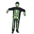 thumbnail image 2 of Ulitacool Teen Boys Onesies Long Sleeve Kids Skeleton Glow In The Dark Skeletons Halloween Skeleton Solid Color Bodysuit Classic Boy Clothing 9-10 Years Black, 2 of 9