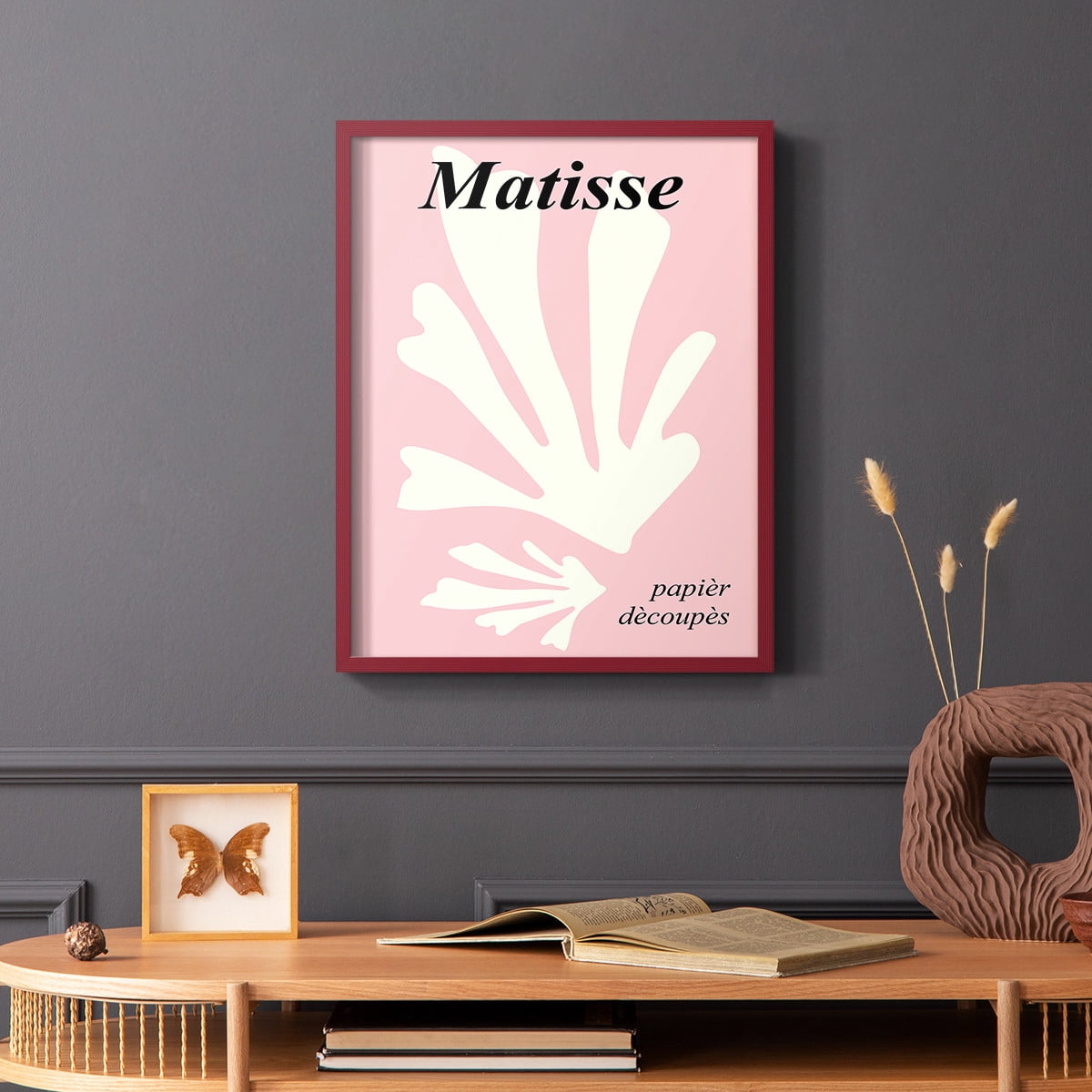 Matisse CCCLVI in Red Solid Wood 22 x 28 Framed Print