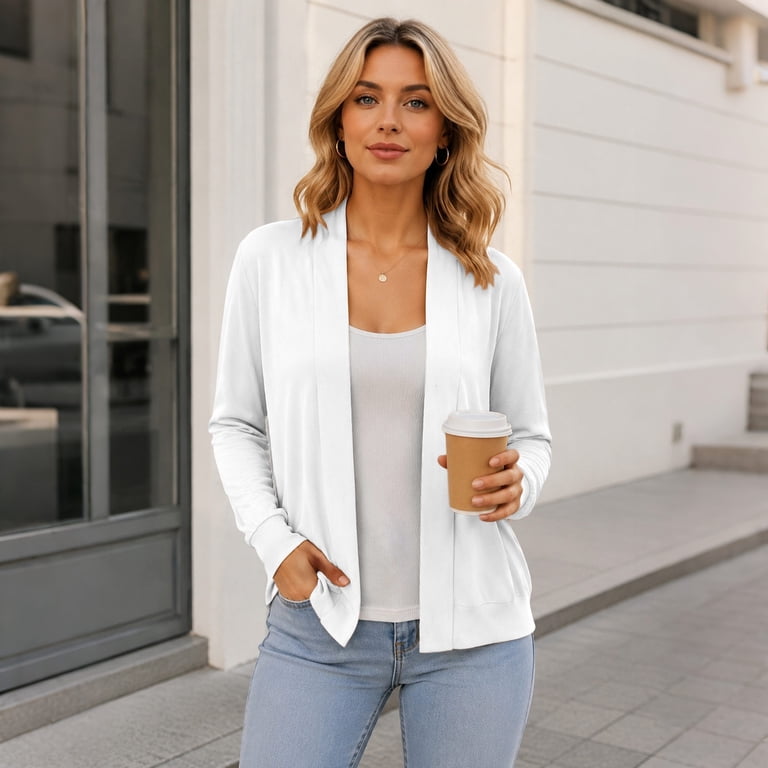 トップス CLANE CURVE SLEEVE KNIT CARDIGAN ClodeEU Women's Open Front Long Sleeve Knit Cardigan,Casual Loose