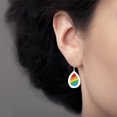 thumbnail image 3 of (RH216) 12 Pares Aretes Diamantes Punto Creativos Forma Irregular DIY Con Elementos Coloridos (diamante Punto Doble Cara), 3 of 8
