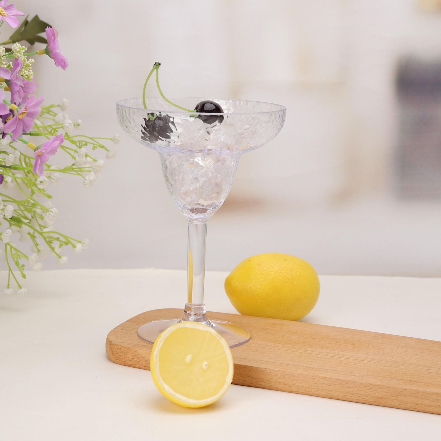 Hometrends Tinted Acrylic Hammer Margarita Cup Assorted Colour, 10oz 1pc, ACRYLIC  MARGARITA, HAMMERED 1pc