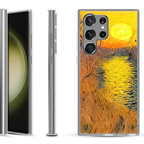 Shockproof Gel Phone Case for Samsung Galaxy S23 Ultra 5G, by OneToughShield ® - Sunset