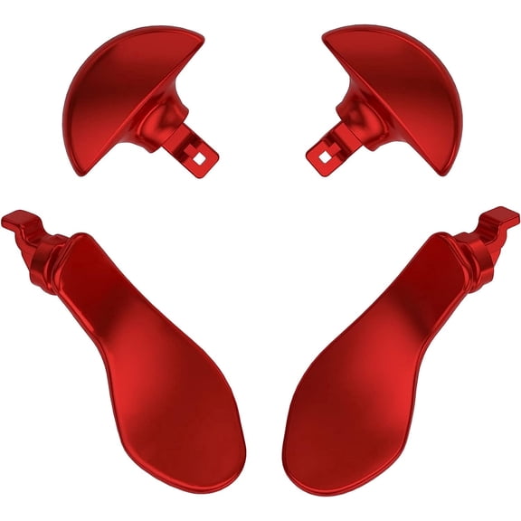 eXtremeRate Metallic Scarlet Red Back Paddles for PS5 Edge Controller – 4PCS Metal Buttons