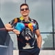 thumbnail image 4 of Balery Rainbow Bulldog Sunglasses Camisa Polo de Hombre con Estampado, de Manga Corta y Tejido Medio, Camisa Tipo Golf Polo-Small, 4 of 6