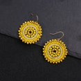 thumbnail image 3 of Aretes Elegance 11 Diseños Amarillos con Cuentas Colgantes 5x4 cm, 3 of 7