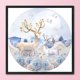 thumbnail image 3 of Cuadros Decorativos 50x50cm 11CT lienzo sello costura Kit DIY flor Animal punto de cruz (D) Tmvgtek embutido en tela, 3 of 9