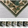 thumbnail image 5 of GlowSol 2' x 10' Christmas Pine Cones Runner Rug Washable Xmas Rug Festival Kitchen Hallway Soft Indoor Floor Cover for Laundry Room, Green, 5 of 6